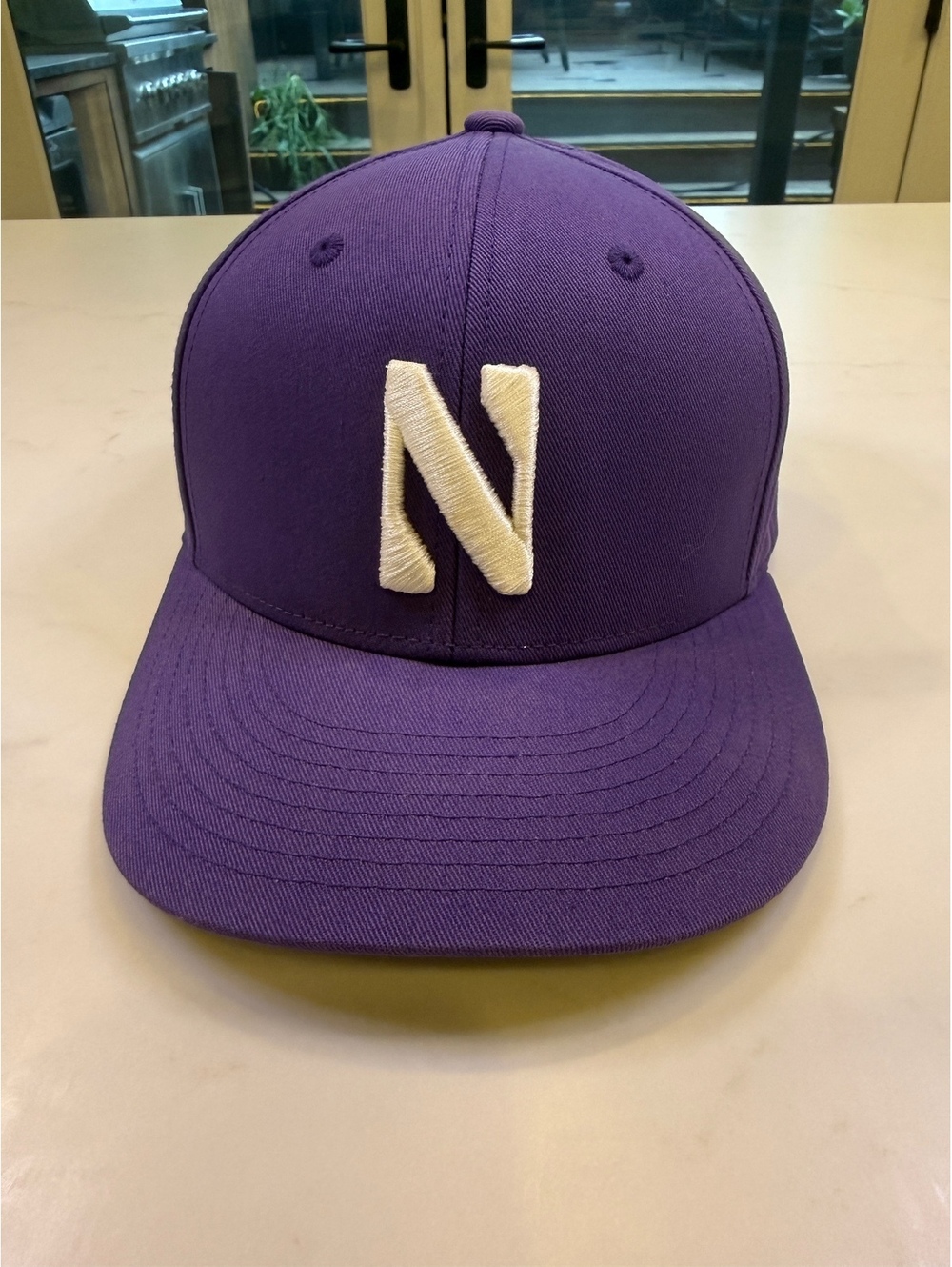 Champro Purple Snapback Cap with White 'N' Embroidery